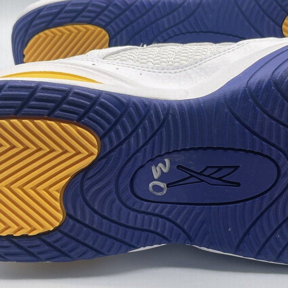 Reebok Solution Mid Men's Allen Iverson Basketball Yellow/Purple Shoes Size 11.5 - Picture 10 of 12